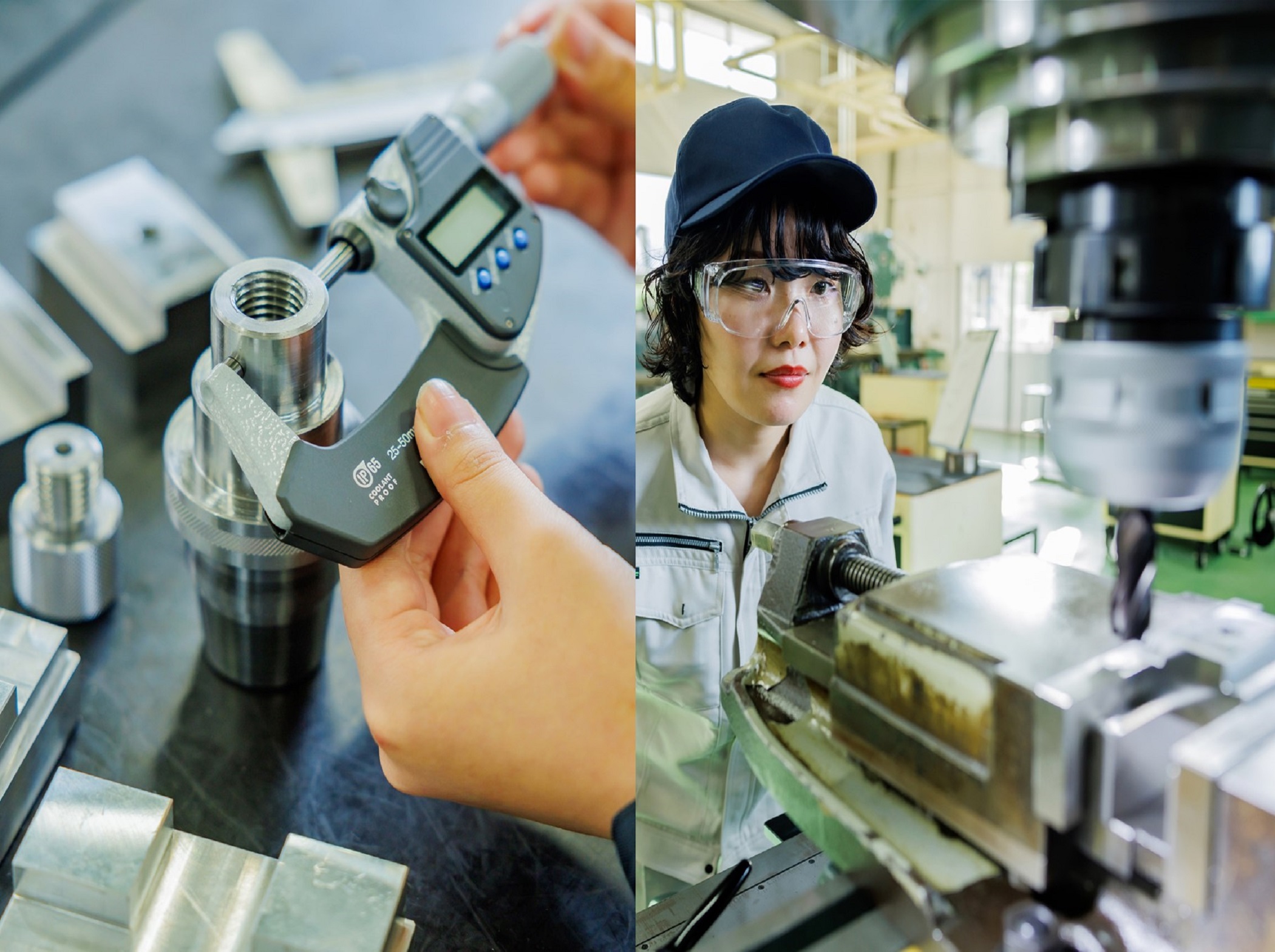 訓練内容５　測定と普通旋盤、フライス盤