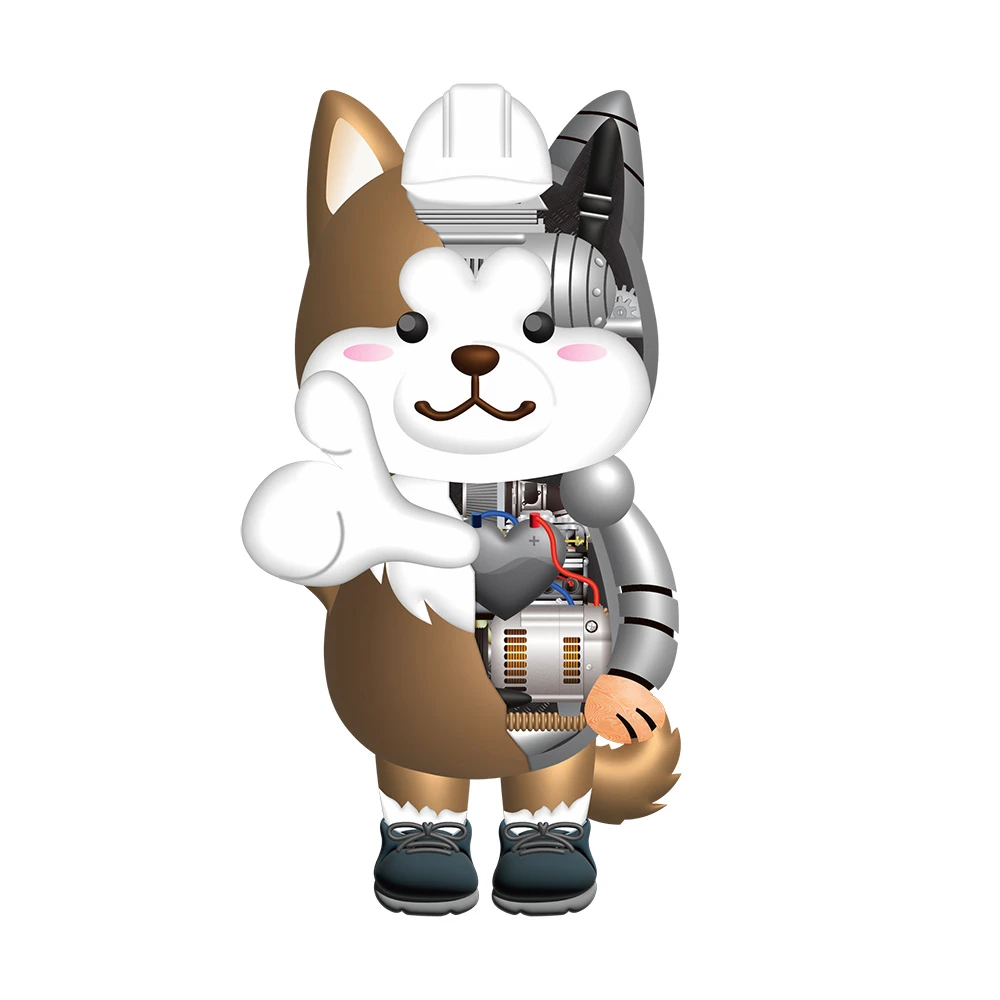 ワンジニア 指を指しているイラスト