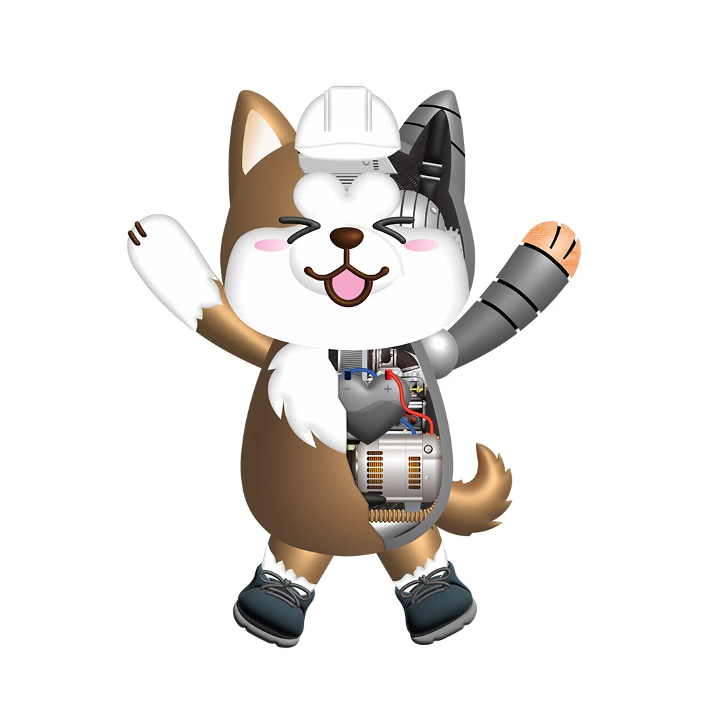 ワンジニア 喜んでいるイラスト