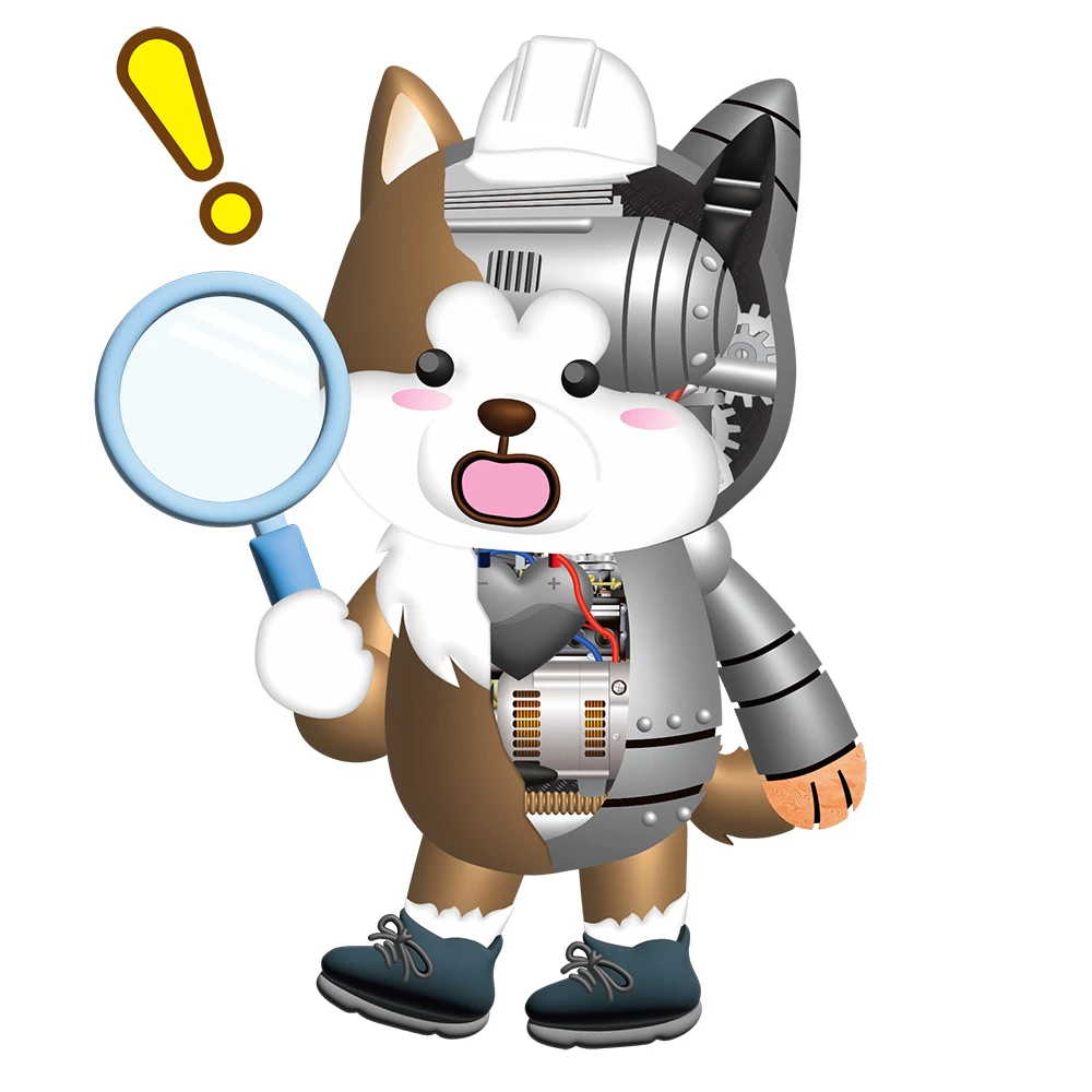 ワンジニア 覗き込むイラスト