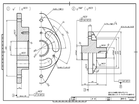 機械製図と2次元CAD作業