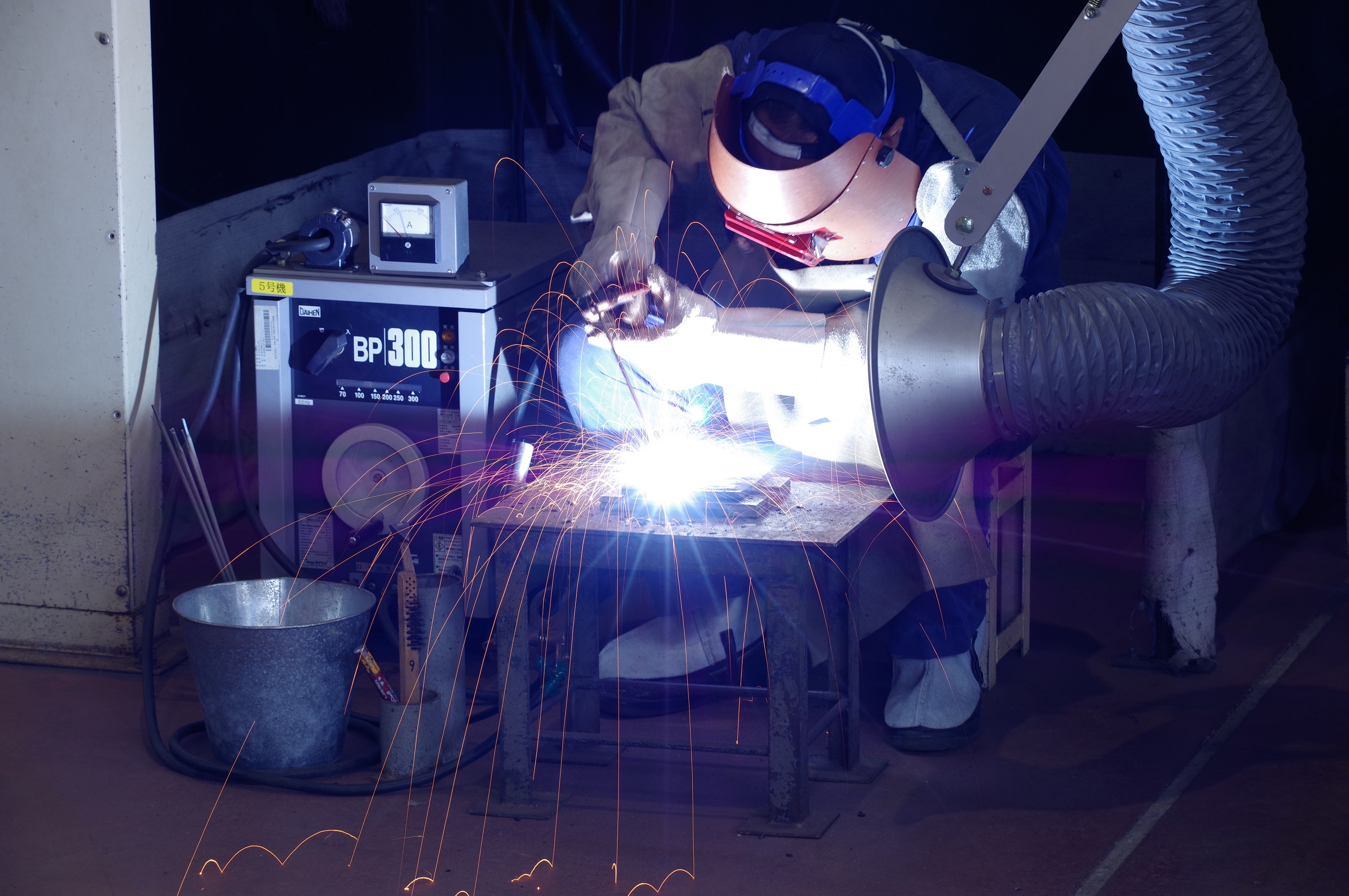 被覆アーク溶接作業