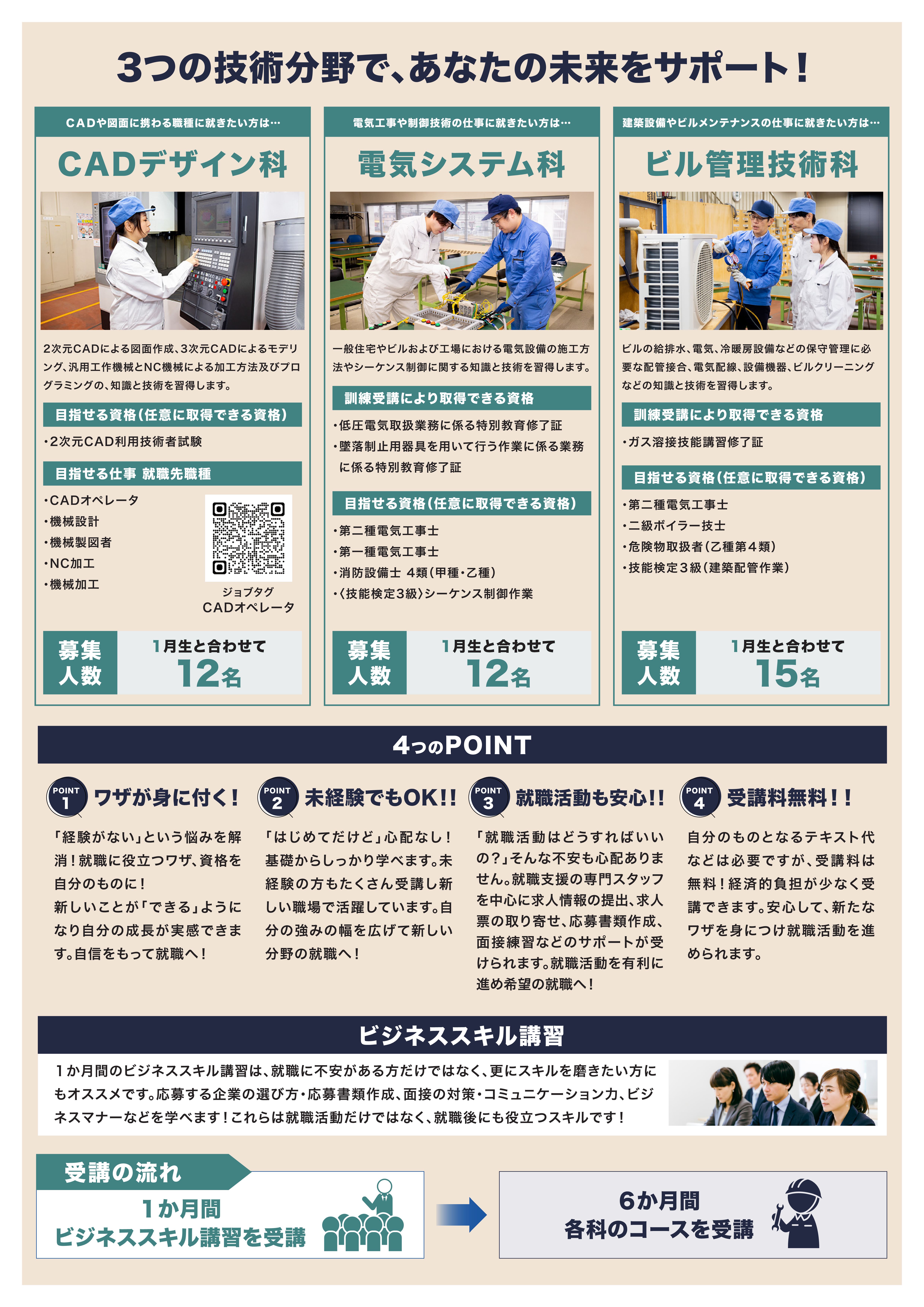 １２月生募集チラシ　裏