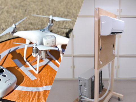 設備点検（ドローン）・エアコン施工