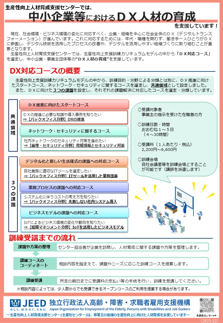 中小企業等におけるDX人材育成のご案内1