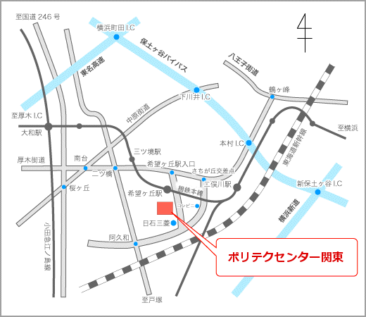 ポリテクセンター関東への地図２