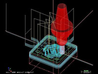 CAMによる加工の段取りのイメージ図１