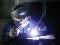TIG溶接の実習風景