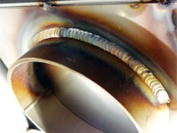 TIGによるステンレスの溶接の例の写真