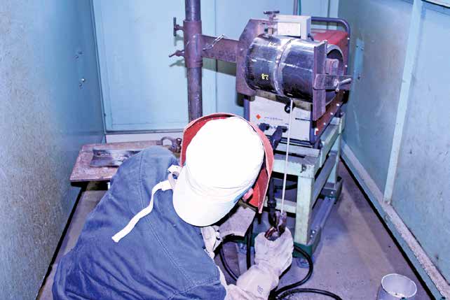 被覆アーク溶接作業