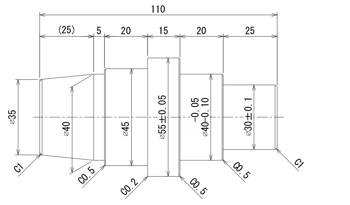 切削加工を考慮した機械設計製図