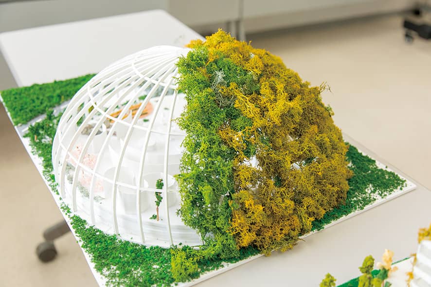 建築デザインの実習で制作した建物模型