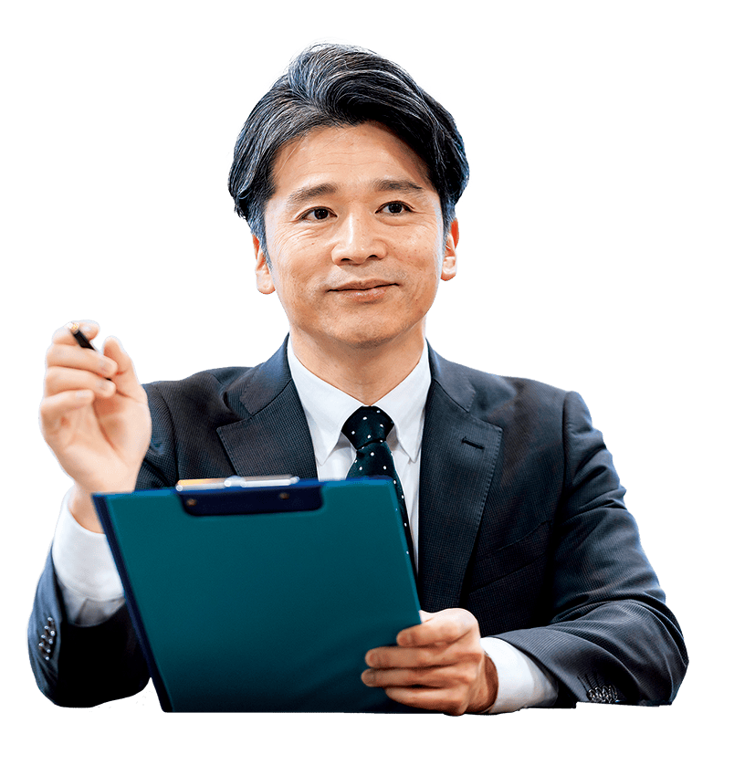 書類を持つスーツ姿の男性（イメージ）