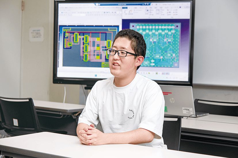 生産電子情報システム技術科　 谷口 椋耶さん