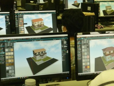 住環境コーディネイト科　3DCAD授業風景