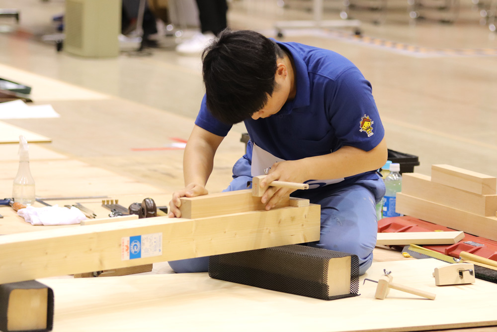 写真：競技会に出場している学生