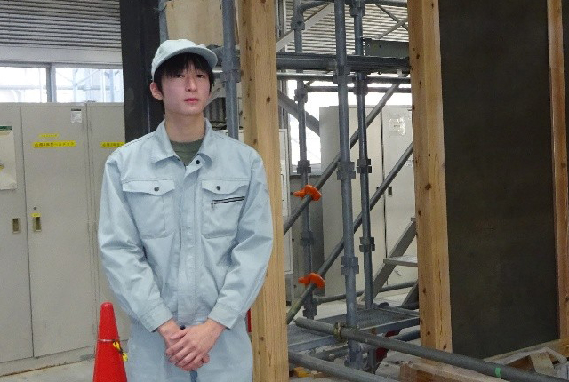 写真：九州職業能力開発大学校　建築施工システム技術科へ進学した先輩